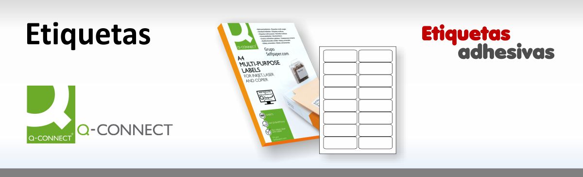 Tamaños de etiqueta Q-Connect, económicas, baratas