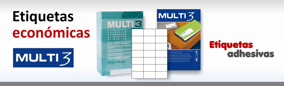 Tamaños de etiquetas Multi3, baratas
